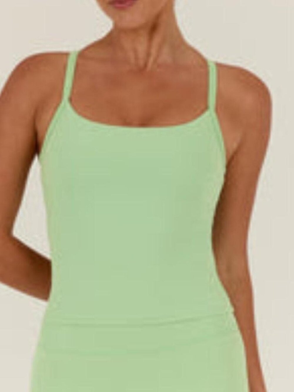 Women's Muscle Republic Aire Racer Tank Matcha